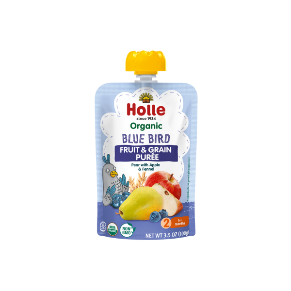 Blue Bird - 6 pouches-  pear, apple, blueberries, oats