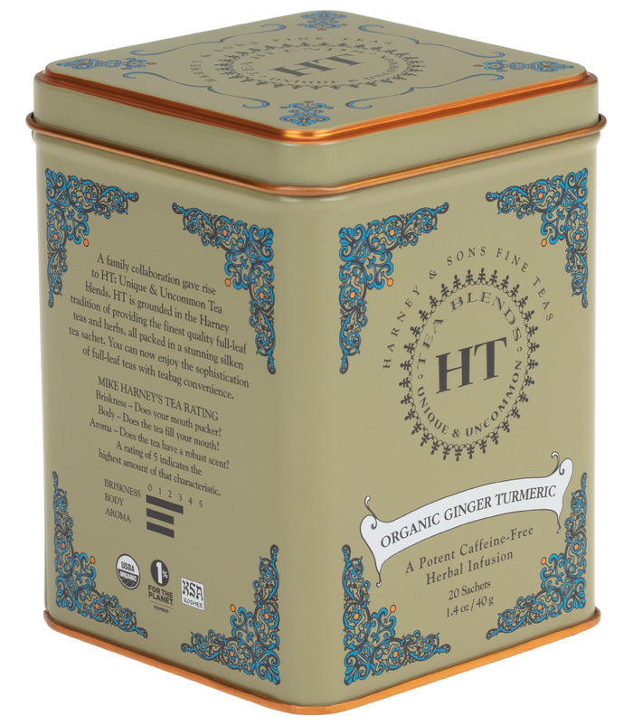Organic Ginger Turmeric - Tin of 20 Sachets