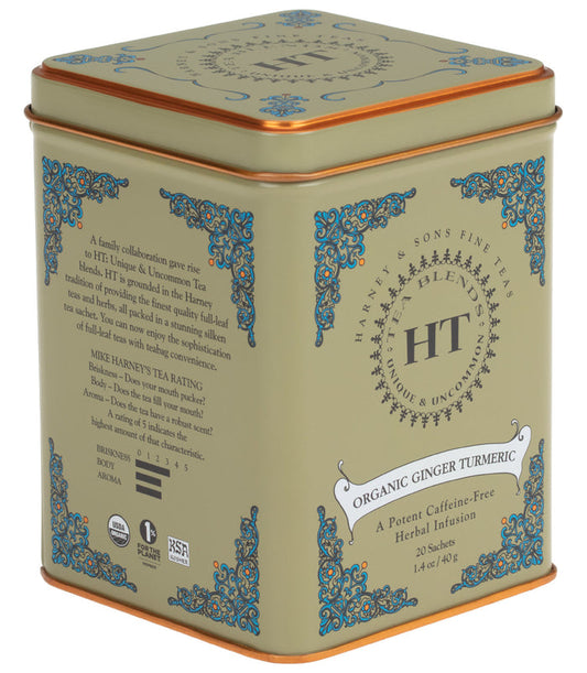 Organic Ginger Turmeric - Tin of 20 Sachets