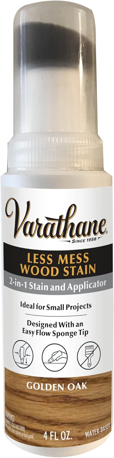 Varathane Less Mess Golden Oak Water-Based Linseed Oil Emulsion Wood Stain 4 oz