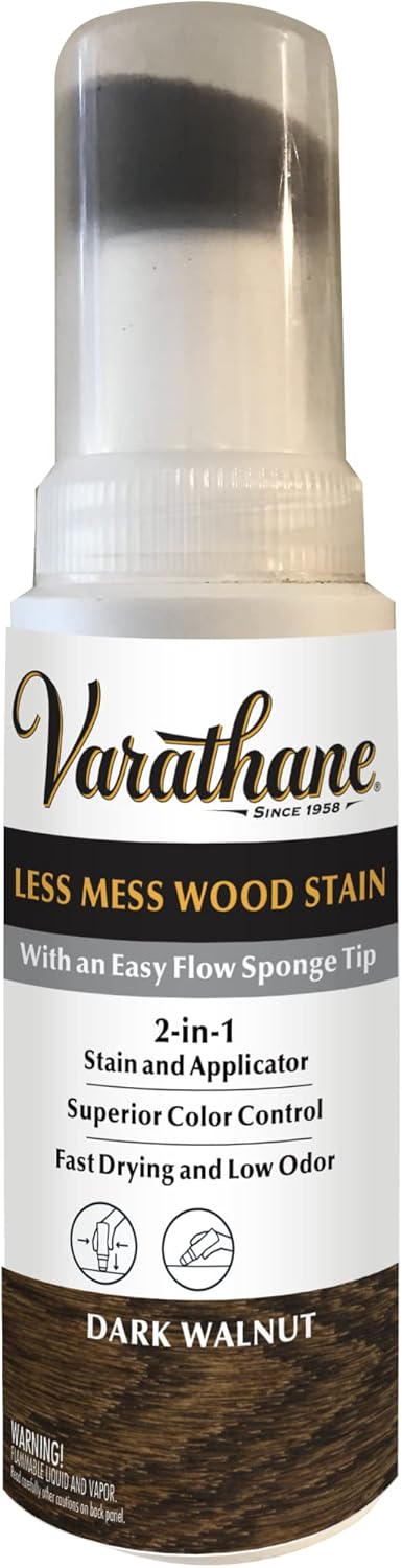 Varathane Less Mess Dark Walnut Water-Based Linseed Oil Emulsion Wood Stain 4 oz