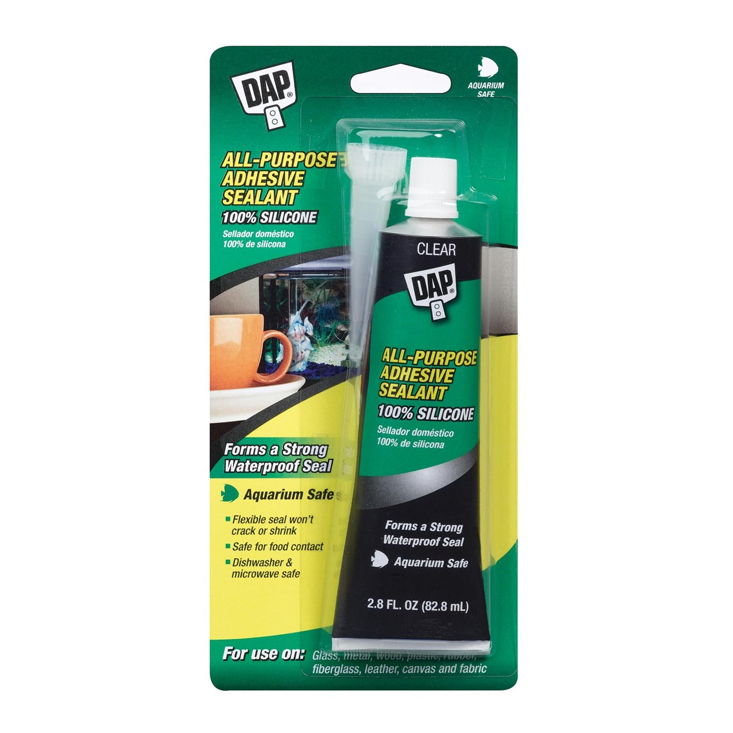 DAP Clear Silicone All Purpose Sealant and Adhesive 2.8 oz