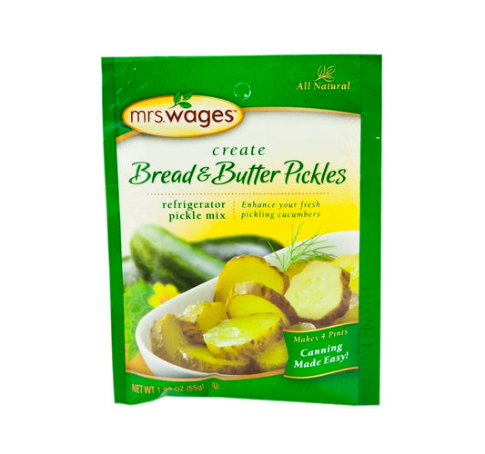 Mrs. Wages Refrigerator Bread & Butter Pickle Seasoning Mix - 1.94 Oz Pouch (Pack of 4)