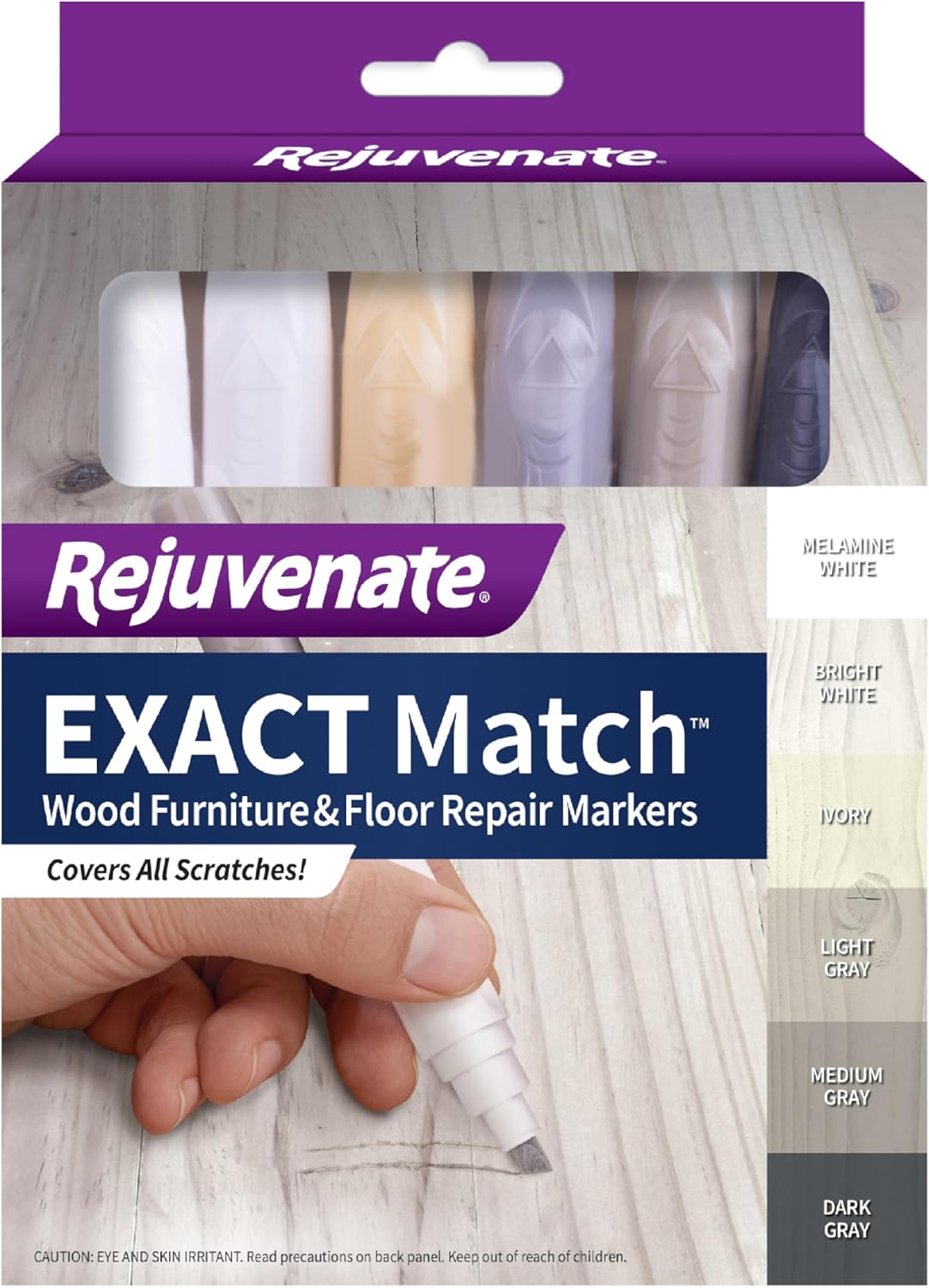 Rejuvenate Assorted Wood Furniture & Floor Repair Markers 6 pk