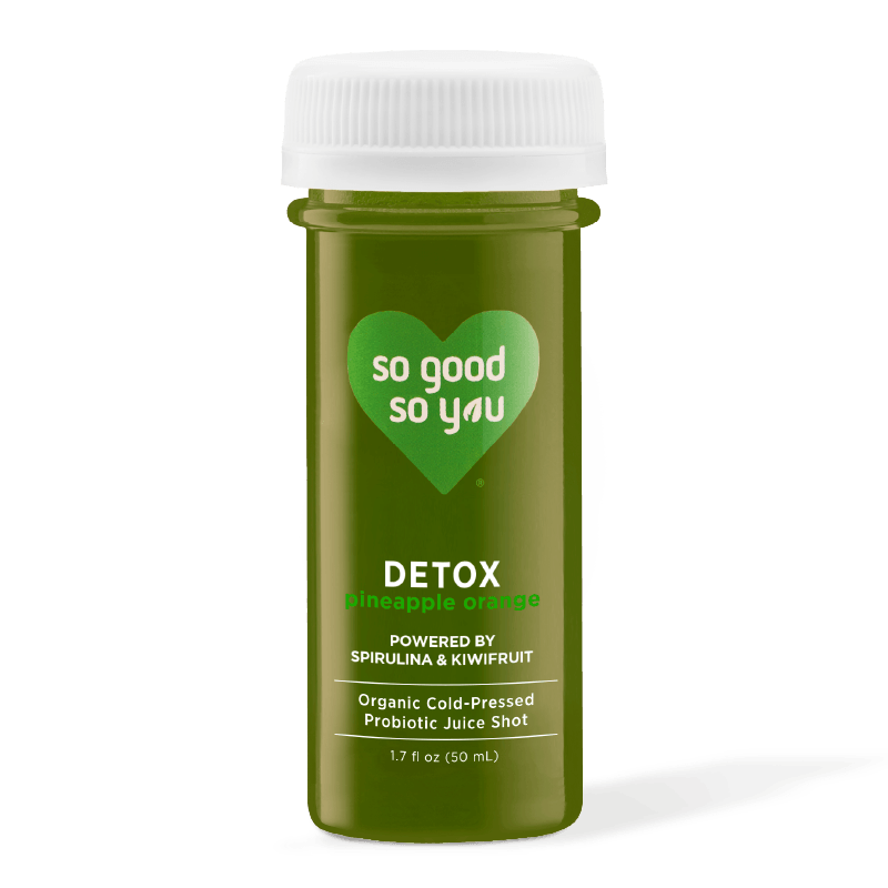 SO GOOD -  SHOT- DETOX PINEAPPLE ORANGE - Pack of 6
