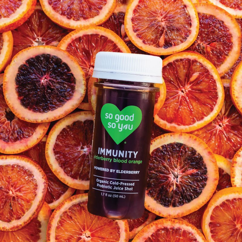 SO GOOD -  SHOT-  IMMUNITY ELDERBERRY BLOOD ORANGE - Pack of 6