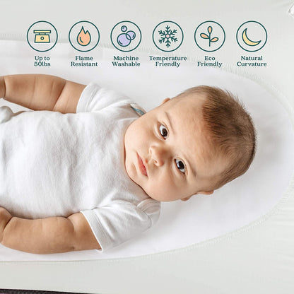 Crescent Womb | Infant Safety Bed | Pebble Grey | Portable and Safe Bassinet Attachment | Breathable and Strong Mesh Material | Baby Crib Alternative
